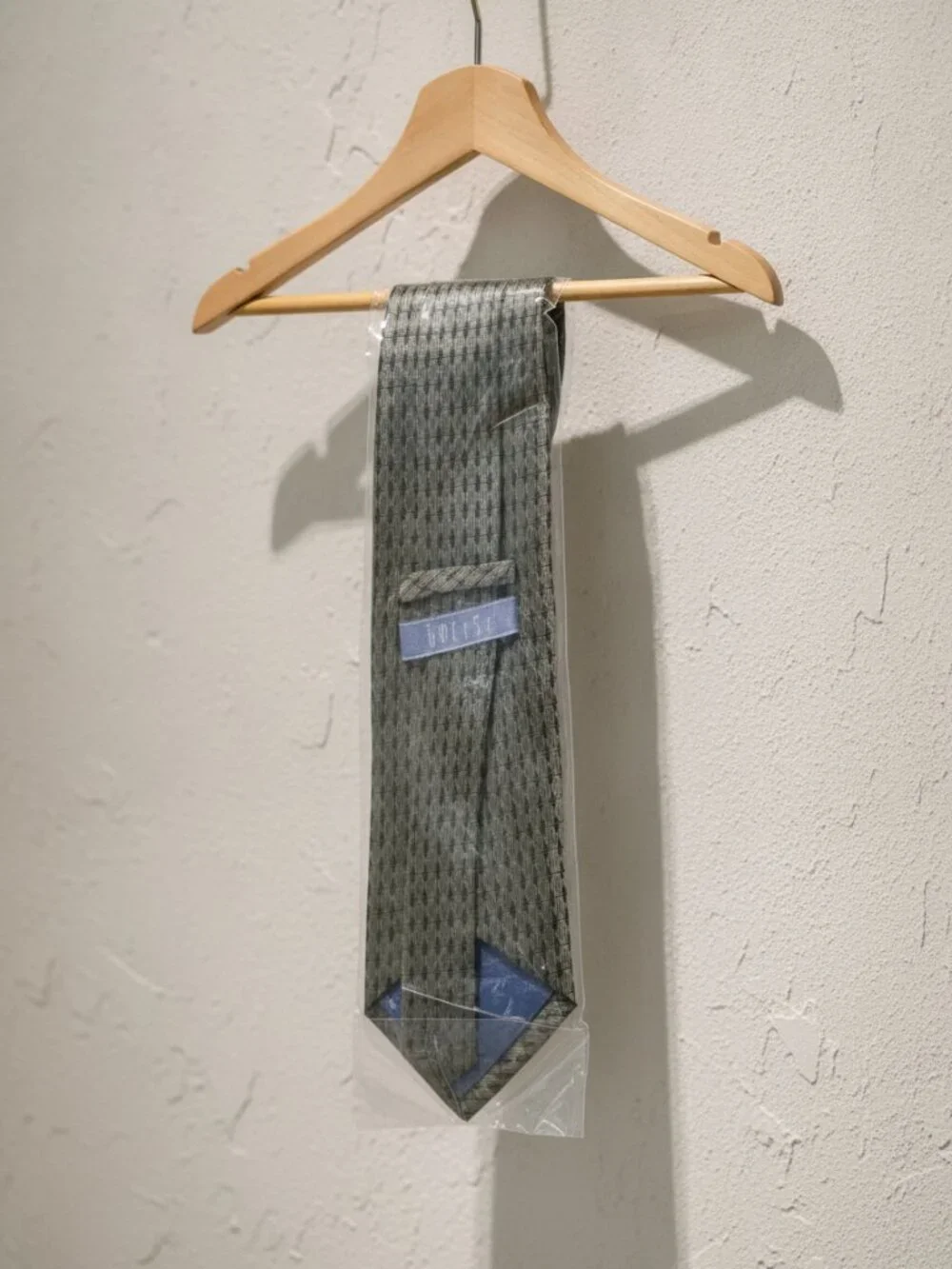 Belisi Men's Olive Green Geometric Pattern Necktie NWT